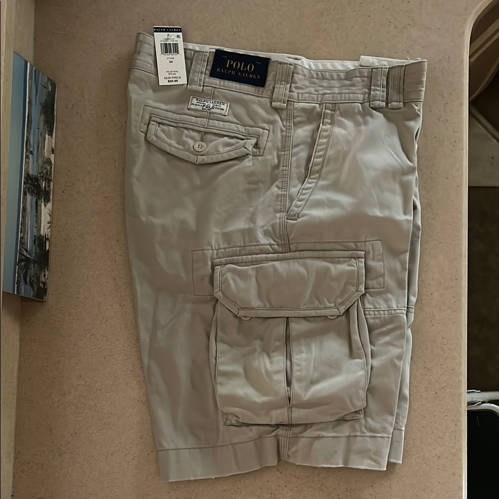 Polo by Ralph Lauren Men's Tan Cargo Shorts
